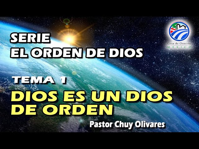 dios es un dios de orden